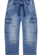 GUESS KIDS Blugi cargo cu aspect decolorat - Albastru deschis