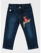 GUESS KIDS Blugi cu buzunare cu aplicatie logo - Albastru inchis