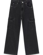 GUESS KIDS Blugi cu croiala ampla si buzunare cu clapa - Gri antracit