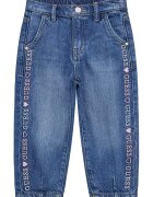 GUESS KIDS Blugi din amestec de lyocell cu logo brodat - Albastru prafuit