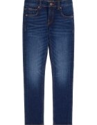 GUESS KIDS Blugi skinny cu aspect decolorat - Albastru inchis