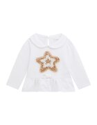 GUESS KIDS Bluza cu aplicatii - Maro deschis/Alb optic