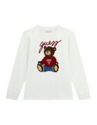GUESS KIDS Bluza cu imprimeu logo - Rosu/Maro/Alb murdar