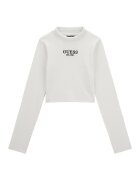 GUESS KIDS Bluza cu striatii si logo brodat - Alb murdar