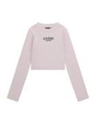 GUESS KIDS Bluza cu striatii si logo brodat - Lila pal