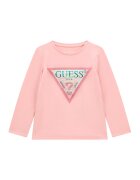 GUESS KIDS Bluza de bumbac cu aplicatii de paiete - Roz