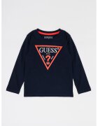 GUESS KIDS Bluza de bumbac cu imprimeu logo - Bleumarin