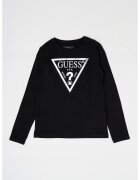 GUESS KIDS Bluza de bumbac cu imprimeu logo - Negru