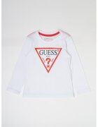 GUESS KIDS Bluza de bumbac organic cu imprimeu logo - Alb optic
