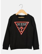 GUESS KIDS Bluza de trening cu decolteu la baza gatului si logo - Rosu/Alb/Negru