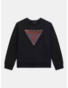 GUESS KIDS Bluza de trening cu imprimeu logo - Rosu/Negru/Gri deschis