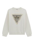GUESS KIDS Bluza de trening din bumbac cu logo - Auriu/Alb fildes