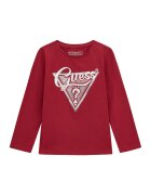 GUESS KIDS Bluza din amestec de bumbac cu logo cu paiete - Visiniu