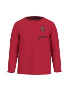 GUESS KIDS Bluza din bumbac cu buzunar pe piept - Rosu