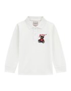 GUESS KIDS Bluza polo cu broderie logo - Rosu/Albastru prafuit/Alb murdar