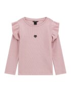 GUESS KIDS Bluza striata cu volane - Roz prafuit -