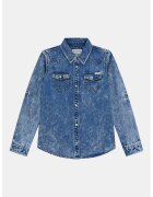 GUESS KIDS Camasa din denim cu nasturi - Albastru