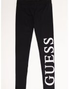 GUESS KIDS Colanti cu imprimeu logo - Negru