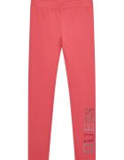 GUESS KIDS Colanti din amestec de bumbac cu aplicatii din strasuri - Coral