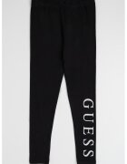 GUESS KIDS Colanti din amestec de bumbac cu imprimeu logo - Negru/Argintiu