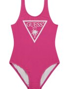 GUESS KIDS Costum de baie intreg cu logo - Fucsia/Alb murdar