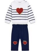 GUESS KIDS Costum de trening cu inimi din particule stralucitoare - Alb/Albastru ultramarin