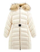 GUESS KIDS Geaca cu vatelina si gluga - Crem