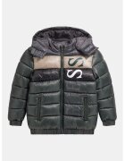 GUESS KIDS Geaca cu vatelina - Verde padure/Alb optic/Bej deschis