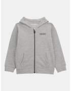 GUESS KIDS Hanorac cu fermoar si doua buzunare - Negru/Coral/Gri deschis melange