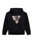 GUESS KIDS Hanorac supradimensionat cu strasuri - Negru/Roz deschis