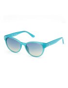 GUESS KIDS Ochelari de soare rotunzi cu logo - Albastru glaciar