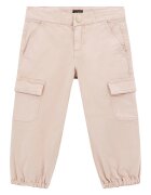 GUESS KIDS Pantaloni cargo cu mansete elastice - Bej deschis