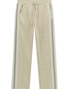 GUESS KIDS Pantaloni de trening cu model monograma - Verde pal/Alb murdar