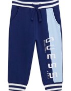 GUESS KIDS Pantaloni de trening cu snur de ajustare si broderie logo - Albastru pastel/Albastru royal/Alb optic
