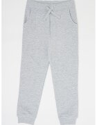 GUESS KIDS Pantaloni de trening de bumbac talie ajustabila - Gri deschis