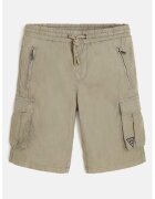 GUESS KIDS Pantaloni scurti cargo de bumbac cu snur - Grej