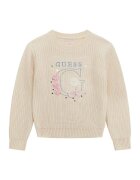 GUESS KIDS Pulover cu logo brodat - Bej deschis