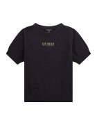 GUESS KIDS Pulover tricotat fin cu maneci scurte - Negru