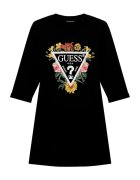 GUESS KIDS Rochie-bluza de trening cu imprimeu logo - Negru/Galben/Alb optic