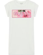 GUESS KIDS Rochie cu decolteu la baza gatului si imprimeu logo - Alb
