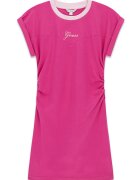 GUESS KIDS Rochie cu decolteu la baza gatului si maneci scurte - Fucsia