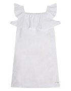 GUESS KIDS Rochie cu decolteu patrat si volane - Alb optic