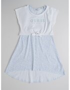 GUESS KIDS Rochie cu imprimeu si model 2in1 - Alb/Albastru
