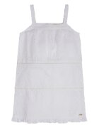 GUESS KIDS Rochie de bumbac cu broderii Sangallo - Alb