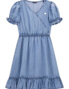 GUESS KIDS Rochie din amestec de lyocell cu croiala A - Albastru lavanda
