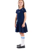 GUESS KIDS Rochie evazata cu logo - Albastru inchis