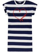 GUESS KIDS Rochie-tricou cu dungi - Rosu/Alb/Albastru ultramarin