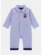GUESS KIDS Salopeta din bumbac cu detaliu logo - Rosu/Albastru lavanda