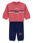 GUESS KIDS Set de bluza de trening cu imprimeu logo si pantaloni de trening relaxed-fit - Albastru inchis/Roz inchis