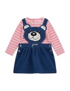 GUESS KIDS Set de body si sarafan - Alb murdar/Roz prafuit/Bleumarin